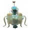 Lámpara colgante veneciana de cristal de Murano de Venini, años 60, Imagen 1