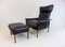 Leather Chair with Ottoman by Hans Olsen, 1960, Set of 2 1