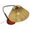 Mid-Century Swiss Table Lamp in Teak and Brass by Frits Muller for Temde Leuchten, 1970s, Image 2