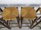 Vintage Country Straw Bar Stools, 1960s, Set of 4, Image 7