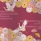 Revêtement Mural en Tissu Rouge Foncé Flowers and Storks par Chiara Mennini pour Midsummer-Milano 1