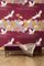 Flowers and Storks Dark Red Fabric Wall Covering by Chiara Mennini for Midsummer-Milano, Image 2