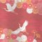Flowers and Storks Wandverkleidung aus rotem Stoff von Chiara Mennini für Midsummer-Milano 1