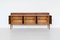 French Symmetric Sideboard in Walnut and Brass, 1960 5