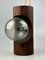 Vintage Wall Lamp in Wood and Glass from Temde, 1970s, Image 4