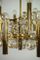 Large Eighteen-Arm Gold-Plated Brass Chandelier, 1970s 8