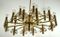 Large Eighteen-Arm Gold-Plated Brass Chandelier, 1970s 7