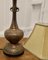 Lámpara de mesa bulbosa grande de cobre en relieve, años 30, Imagen 5
