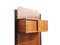Mid-Century Modern Italian Wall Unit in Wood Brass and Painted Metal, 1960s 9