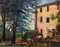 Pedroni, Country House with Garden, 1920s, Oil on Canvas, Framed, Image 1