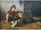 Van Barren, Enfants et lapins, 1871, huile sur panneau, encadré 1