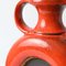 Orange & Red Fat Lava Vase, 1970s, Image 6