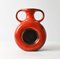 Orange & Red Fat Lava Vase, 1970s, Image 1