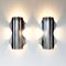 Aluminum Wall Lights by Wilhelm Braun-Feldweg for Doria Leuchten, Germany, 1970s. Set of 2, Image 4