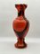 Vase aus mundgeblasenem Opalglas in Rot & Schwarz von Carlo Moretti, Italien, 1970er 4