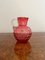 Victorian Cranberry Glass Jug, 1880s, Image 1