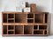 Industrial Wooden Shelf with Four Drawers and Shelves 16