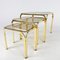 Brass and Smoked Glass Nesting Tables, 1970s, Set of 3 1