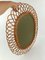 Italian Oval Mirror in Cane and Rattan, 1960s 4