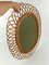 Italian Oval Mirror in Cane and Rattan, 1960s, Image 4