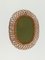Espejo italiano oval de caña y ratán, años 60, Imagen 13