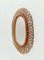 Italian Oval Mirror in Cane and Rattan, 1960s, Image 7