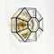 Mid-Century Minimalist Glass & Iron Flush Mounts / Ceiling Lights from Limburg, Germany, 1960s, Set of 2, Image 5