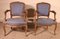 Louis XV Bergères Armchairs in Oak, Set of 2 2