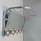 French Art Deco Aluminum & Mirror Coat Rack 2