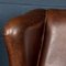 20th Century Dutch Sheepskin Leather Wing-Back Armchairs, 1980s, Set of 2, Image 32