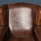 20th Century Dutch Sheepskin Leather Wing-Back Armchairs, 1980s, Set of 2, Image 10