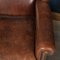 20th Century Dutch Sheepskin Leather Wing-Back Armchairs, 1980s, Set of 2, Image 12