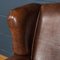 20th Century Dutch Sheepskin Leather Wing-Back Armchairs, 1980s, Set of 2, Image 15