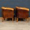 20th Century Dutch Sheepskin Leather Tub Chairs, 1960s, Set of 2 5