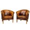 20th Century Dutch Sheepskin Leather Tub Chairs, 1960s, Set of 2 1