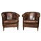 20th Century Dutch Sheepskin Leather Tub Chairs, 1960s, Set of 2, Image 1