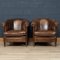20th Century Dutch Sheepskin Leather Tub Chairs, 1960s, Set of 2, Image 2