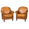 20th Century Dutch Sheepskin Leather Tub Chairs, 1960s, Set of 2, Image 1