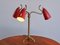 Lampada da tavolo vintage moderna a tre braccia in ottone, Italia, anni '50, Immagine 9