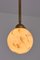 Lampes à Suspension Art Déco en Laiton et Verre Marbré, 1940s, Set de 2 16
