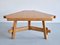 French Modern Triangular Dining Table in Oak, 1960s 3