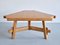 French Modern Triangular Dining Table in Oak, 1960s, Image 3