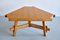 French Modern Triangular Dining Table in Oak, 1960s 2