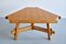 French Modern Triangular Dining Table in Oak, 1960s, Image 2