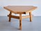 French Modern Triangular Dining Table in Oak, 1960s, Image 4