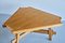 French Modern Triangular Dining Table in Oak, 1960s, Image 5