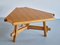 French Modern Triangular Dining Table in Oak, 1960s, Image 1