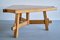 French Modern Triangular Dining Table in Oak, 1960s 10