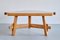 French Modern Triangular Dining Table in Oak, 1960s 14