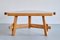 French Modern Triangular Dining Table in Oak, 1960s, Image 14